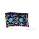 Velvet Beaded Clutch Bag with Gold Chain in Vibrant Floral Design